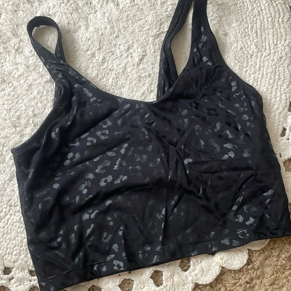 Black Cheerah Print Sporta Bra